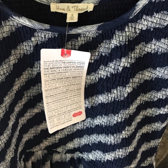 🦋HEM AND THREAD🦋BLURRY STRIPED CHIFFON DRE… - Picture 5 of 8